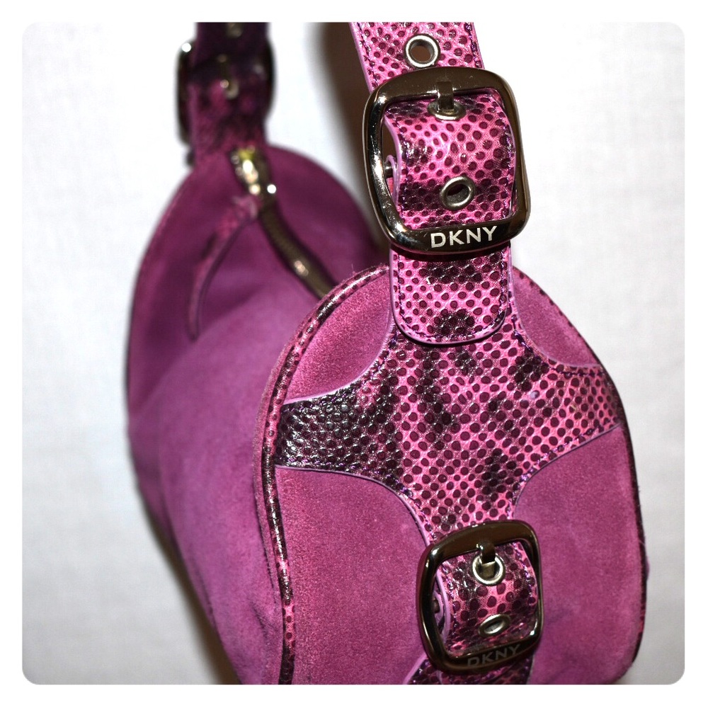 DKNY pink and print handbag